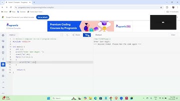 C program to print square of natural numbers from 1 to n