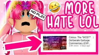 REACTING TO *HATE* VIDEOS PART 2 (roblox news/drama 2022 exposing cxkios rude)