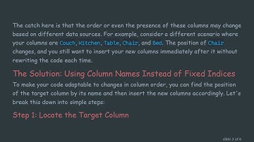 Inserting Columns in a pandas DataFrame at Specified Locations