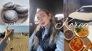 Korea vlog - midnight car wash, chocolate muffins, Korean food cooking | international couple