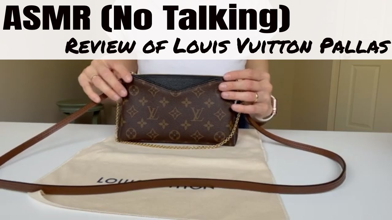 ASMR (No Talking) review of Louis Vuitton Pallas Clutch Luxury Bag 