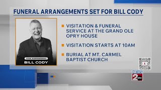 Funeral arrangements set for Bill Cody