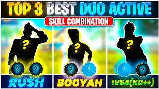 Most Dangerous Duo Active Skill -Free Fire 🤯| Best Character Skill Combination For CS Ranked Game