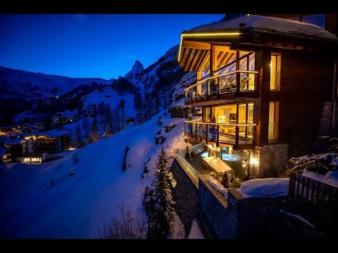 Video: Spectacular Cabana în Elveția Vizionarea peste Iconic Matterhorn