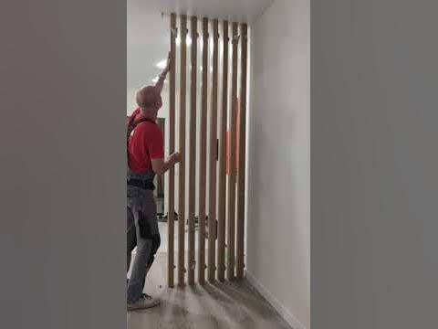 Рейки на натяжной потолок. Реечная перегородка. - YouTube