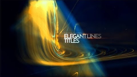 After Effects Template: Elegant Lines Titles