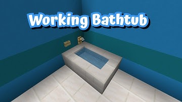 How To Make A Working Bathtub In Minecraft! | Minecraft