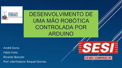 Mão robótica controlada por Arduíno