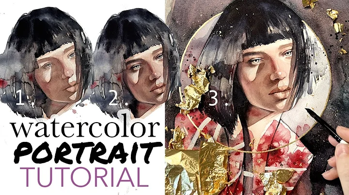 How to paint a watercolor PORTRAIT with dramatic l...