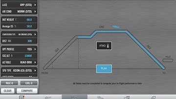 A320 - Performance - EFB In-flight PLAN Module