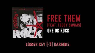 Free Them [Key -2] - ONE OK ROCK | カラオケ | Luxury Disease | Karaoke Instrumental with Lyrics