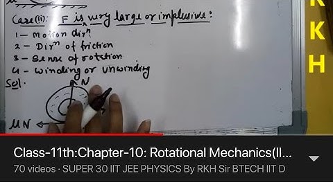 Spool motion analysis in rotational mechanics by RKH Sir