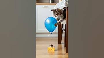 Shocking! 😱😱The newest balloon trap – Let’s go! やばすぎ！😱😱最新の風船トラップ、いっくよ〜！ #shorts #tabbycat #trap