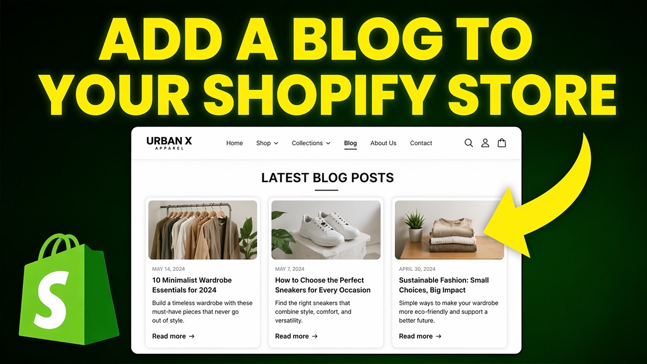 How to Add a Blog to Your Shopify Store (Step-by-Step) - YouTube