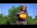 Harvesting Melons from Garden and Making Melon Syrup, Outdoor Cooking