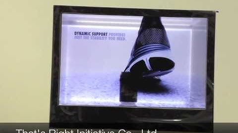 Demo video content on Transparent LCD Showcase 22" - Nike