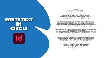 How to write text in a circle InDesign