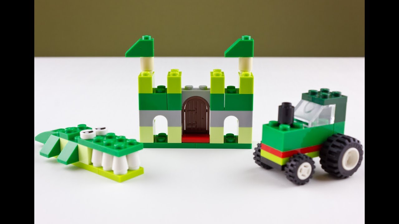 Little Fingers играют в Lego Classic: Зеленый набор для творчества / Green Creativity Box / 10708