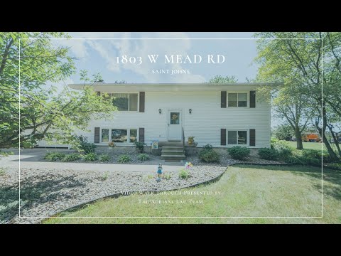 1803 W Mead Rd, St Johns, MI home video tour