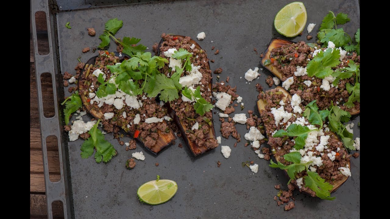 Mexican Roast Eggplant with Green Chorizo YouTube