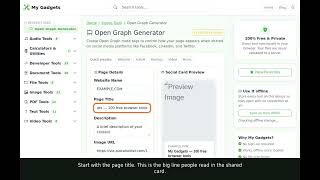 Open Graph Generator Free Online Tool No Upload Needed
