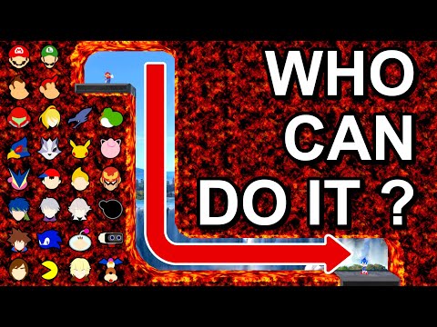 Who Can Make It? JUMP Down And Right Lava Tunnel ? - Super Smash Bros. Ultimate