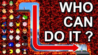 Who Can Make It? JUMP Down And Right Lava Tunnel ? - Super Smash Bros. Ultimate