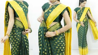 Banarasi silk saree draping tutorial step by step for wedding | Sari draping tutorial for wedding