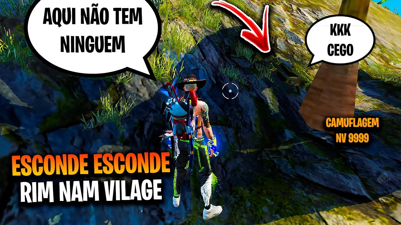 ESCONDE ESCONDE DIFICIL EM RIM NAM VILAGE NO FREE FIRE #freefire #ff