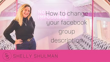 How to change your Facebook group description