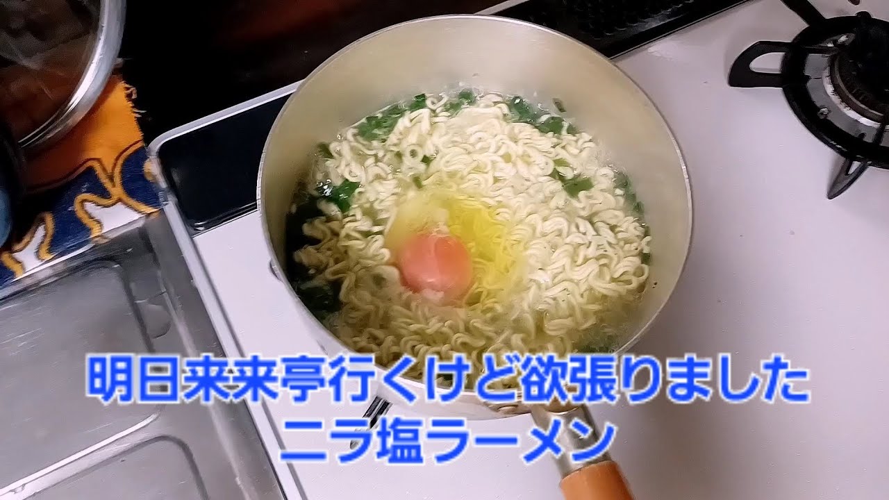 鯉のぼり好き平成生まれのもうちょい食べたい晩御飯　韮塩ラーメン