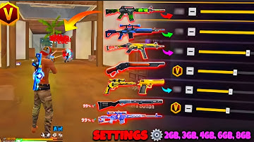 All Gun Headshot Sensitivity Setting After New OB51 Update | Free Fire Max Auto Headshot Sensitivity