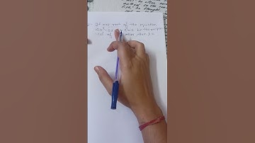 If one root of the equation be the reciprocal of the other #quadraticequation