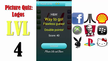 Picture Quiz: Logos Level 4 - All Answers - Walkthrough ( By Timeglass Works )