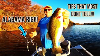 Alabama rig fall bass fishing!!! TIPS THAT MOST DONT TELL!!!