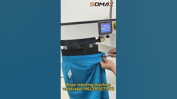 Automatic Rope inserting machine#somax #sportwear #pants #clothing #garments #factory