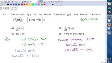 GATE 1997 ECE Fourier Transform of given signal