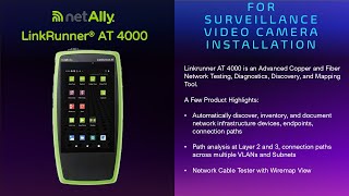 Using The Linkrunner At 4000 For Surveillance Video Camera Installation