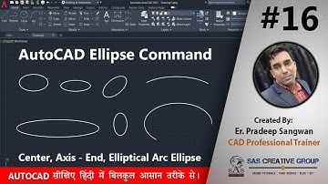 AutoCAD Ellipse Command | AutoCAD Tutorials 16 | Hindi/Urdu | #Autocad 2021-25 | #autocad #cad