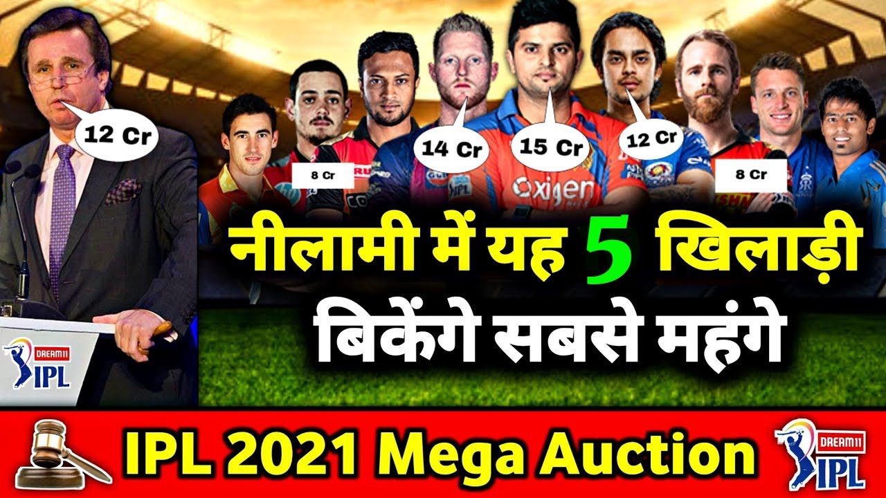 IPL 2021 Mega Auction - List of 5 Most Expensive Players | 2021 IPL Auction Players List
