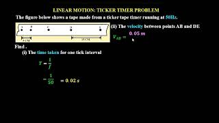 TICKER TIMER || Linear motion: ticker tape timer, velocity and acceleration