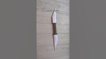 DOUBLE SIDE KNIFE PAPERCRAFT CRAFT ORIGAMI TUTORIAL| HOW TO MAKE DANGEROUS PAPER KNIFE WEAPON| ART