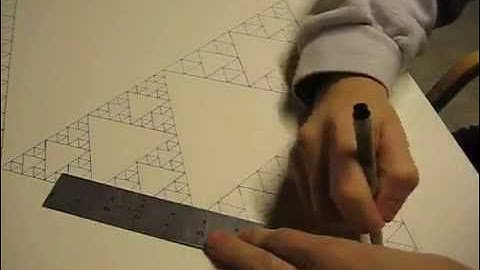 Hand drawn fractal. Sierpinski Triangle