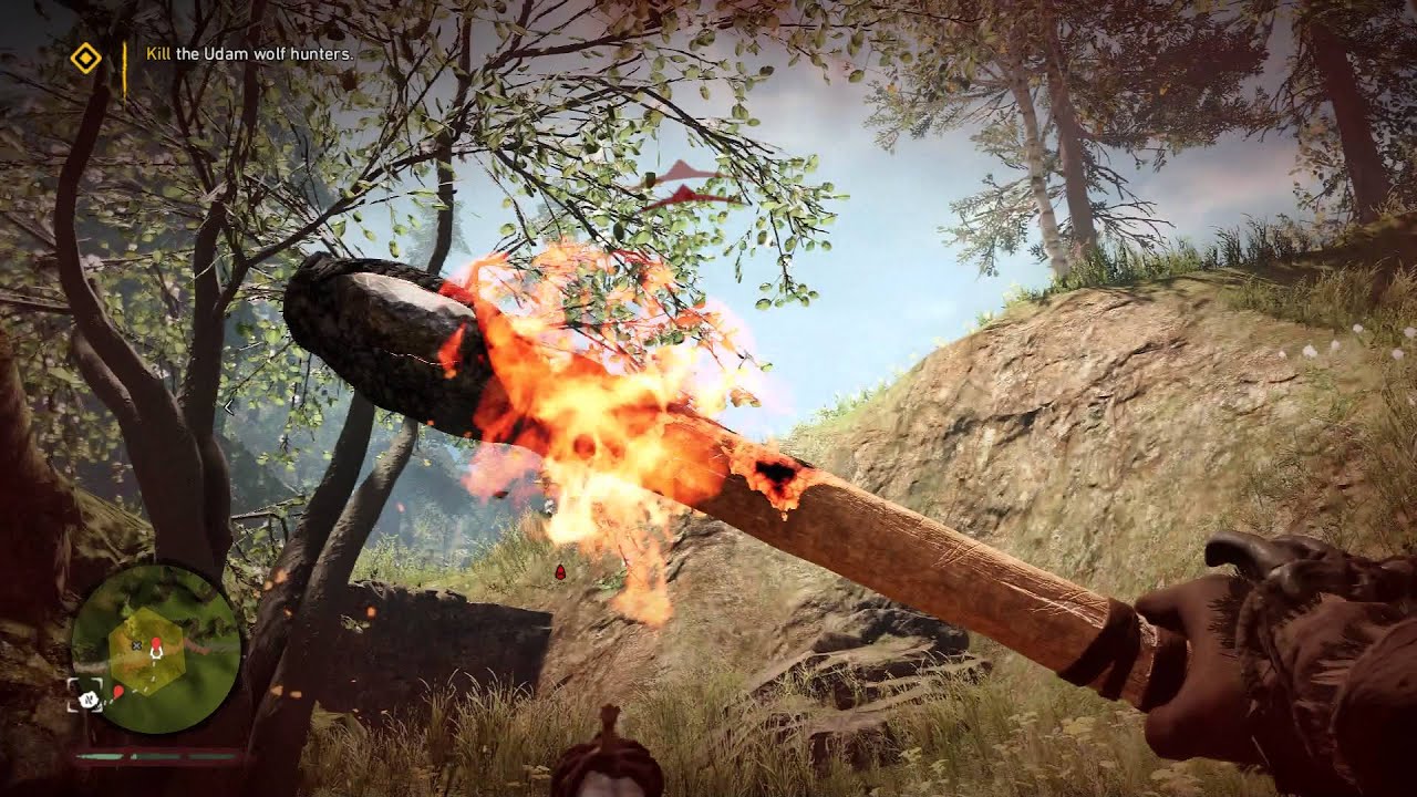 Far Cry Primal - Beast Master: Command Owl Tutorial (Tag Udam) Use Meat to Craft Bait Gameplay