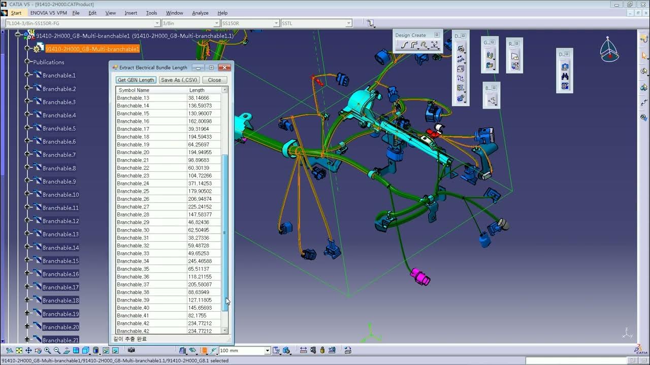 CATIA V5 Electrical Design (CATElec Length Extract) - YouTube