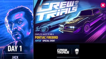 NFS No Limits Crew Trials Day 1 Pontiac Firebird