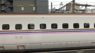 E233系 京浜東北線 快速 上越新幹線 E7系 とき 並走シーン