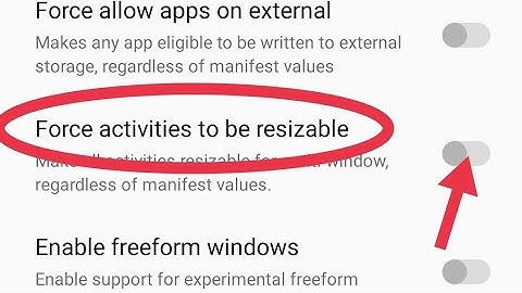 mobile setting OnePlus N20 5G, OnePlus N20 5G force Activities to be resizable ko enable & Disable k