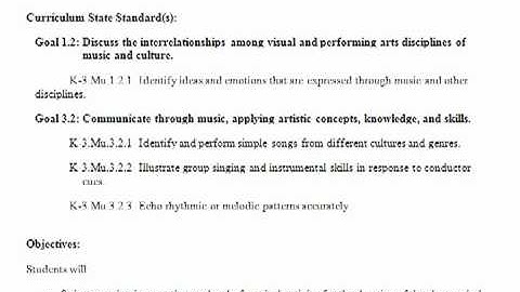 Lesson Plan Template Video