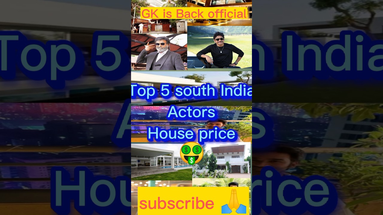 Top 5 south Actors House price 